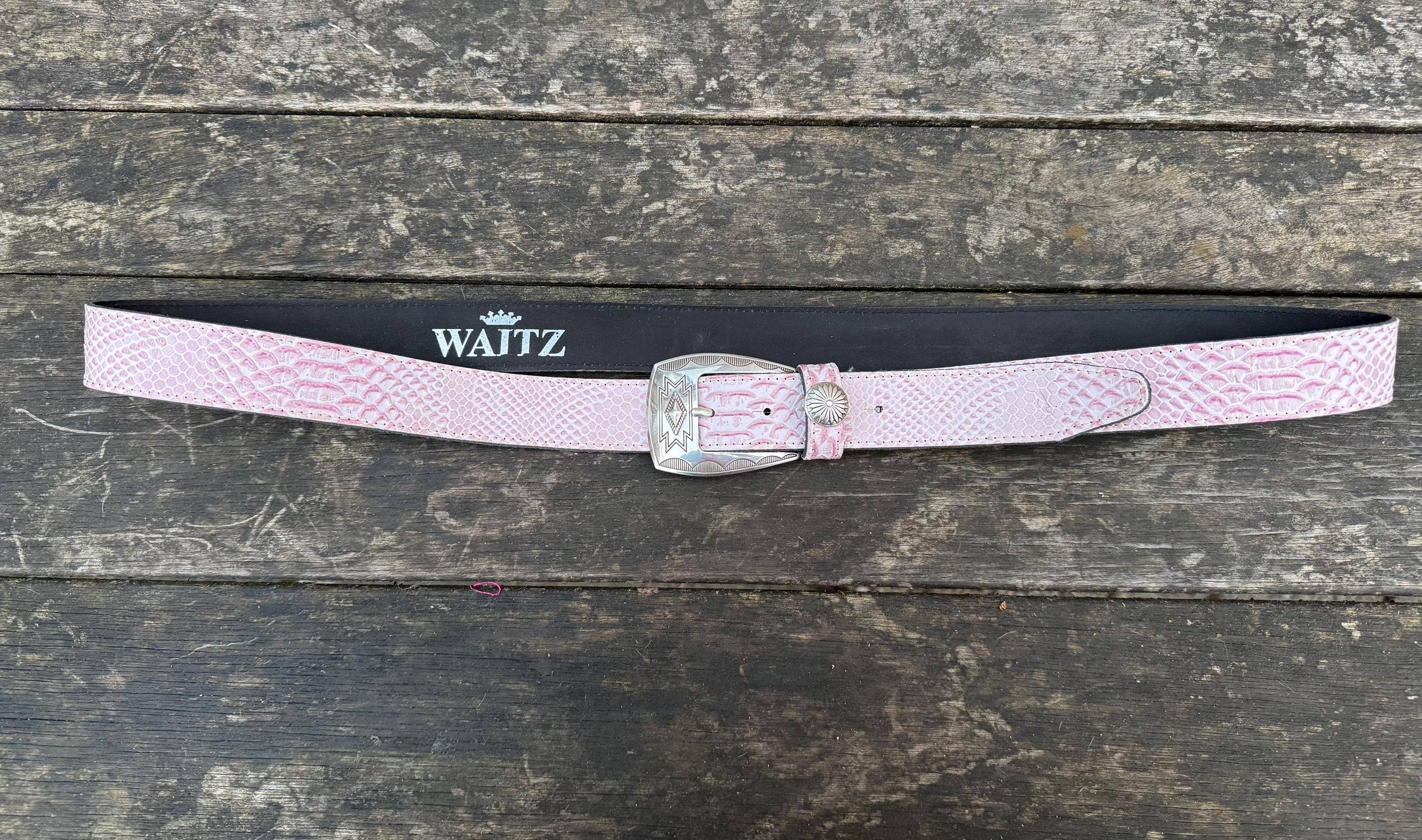 WAITZ – wholesale Belt – Women's – Labelle pink snake fashion belt3