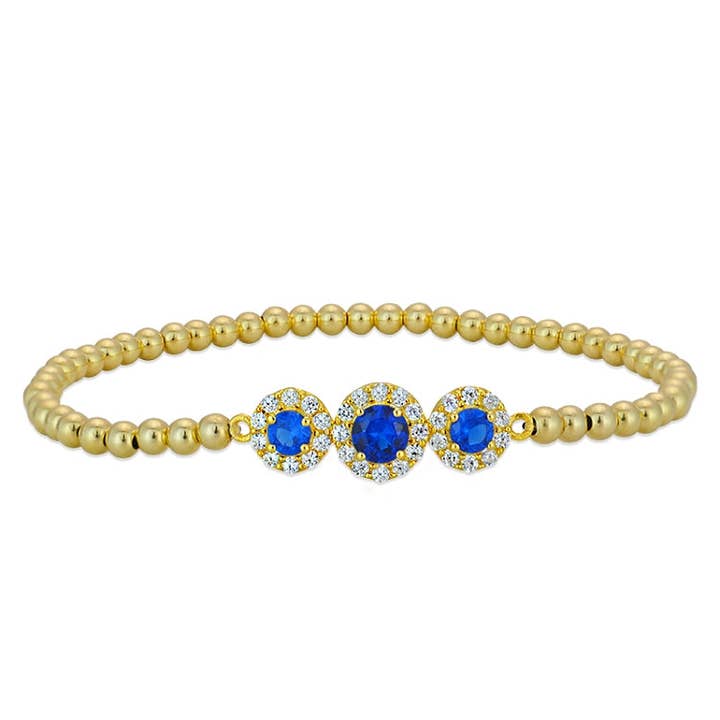 Three CZs Bracelet for wholesale by Bozkurt Jewelry