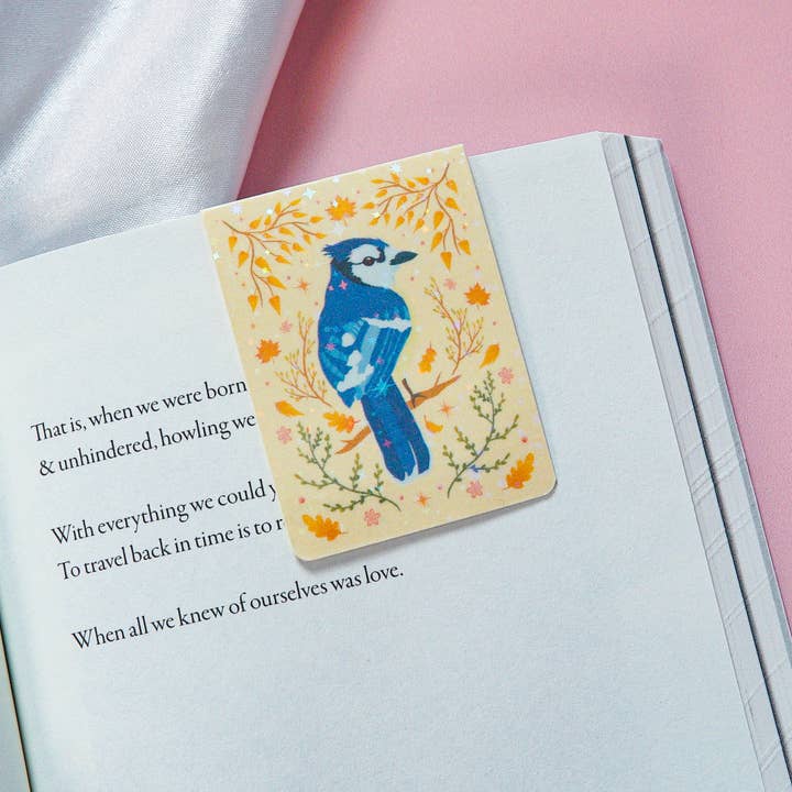 Geai bleu des bois | Marque-page magnétique pour la vente par Cheeky Peach Designs