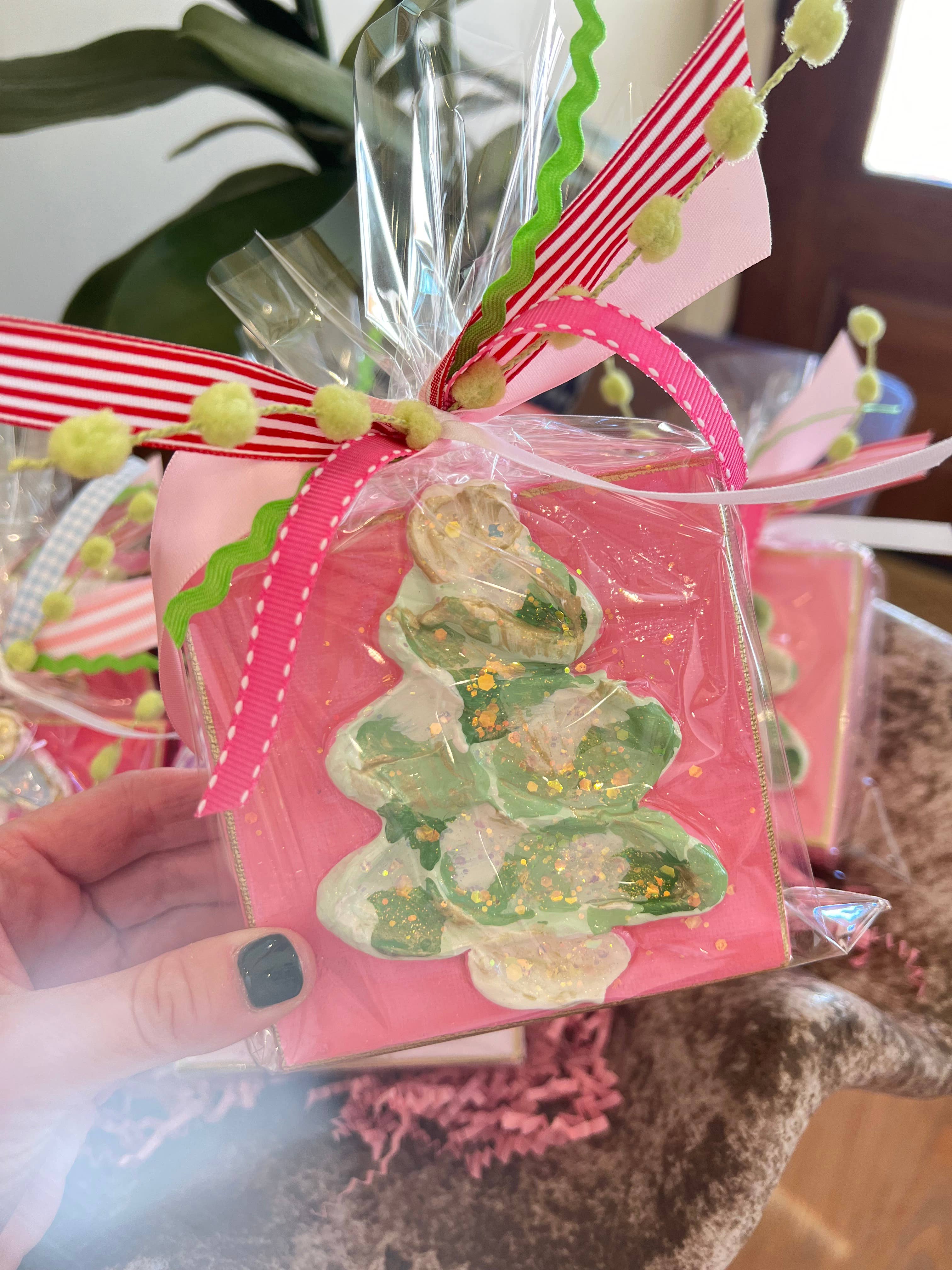 HappiesByAMS - Wholesale Christmas Decoration - Canvas - 4x4 inch - Christmas Tree3