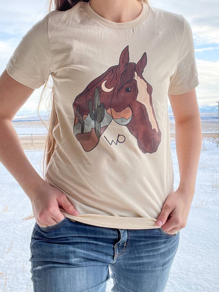 Old Desert Pony Tee for wholesale by Wild Prairie Outpost