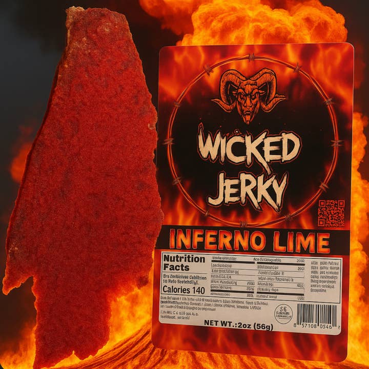 Wicked Jerky Inferno Lime for engroshandel hos Fizz and Sweets Wholesale