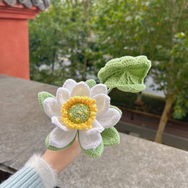 Wholesale Lilyrosy Crochet lotus flower, Handmade Gifts for your