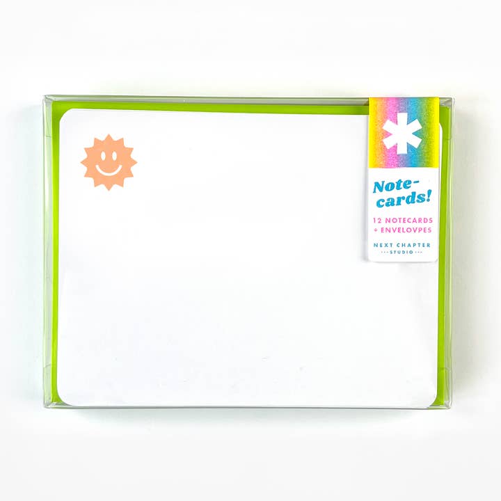 Riso Sun Notecard Set for wholesale by Next Chapter Studio