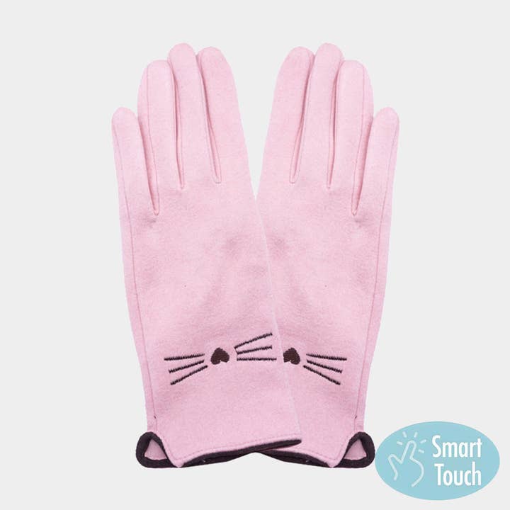 Sensibling Corp. - Wholesale Gloves - Women's - Cat Pointed Faux Suede Smart Touch Gloves