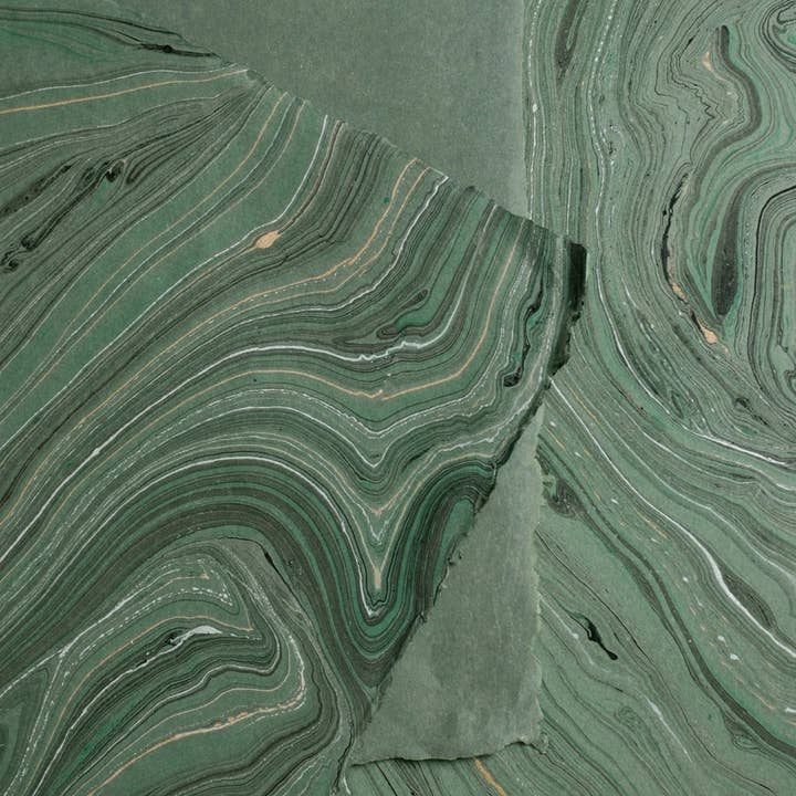 Sustain & Heal - Wholesale Craft Supplies - Dark Green Marble Sheet #1752