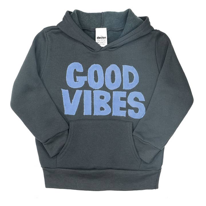 Kids Good Vibes Fleece Hoodie for wholesale by declan
