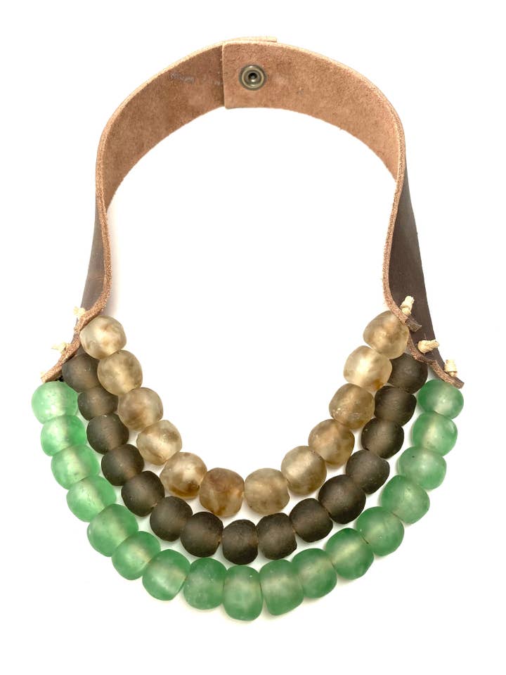 Krobo 3 Strand • Flut für den Großhandel von Stephanie Leigh Jewelry