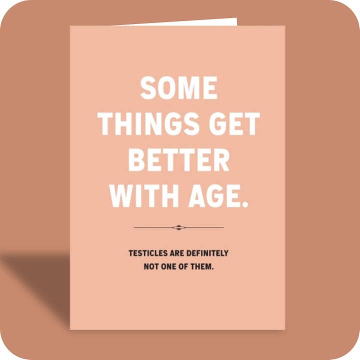 C-031 – Sjov Fødselsdagskort – Bedre Med Alderen for engroshandel hos Bald Guy Greetings