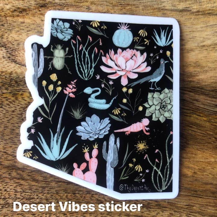 Desert Vibes Vinyl Sticker for engroshandel hos TheDesertPen