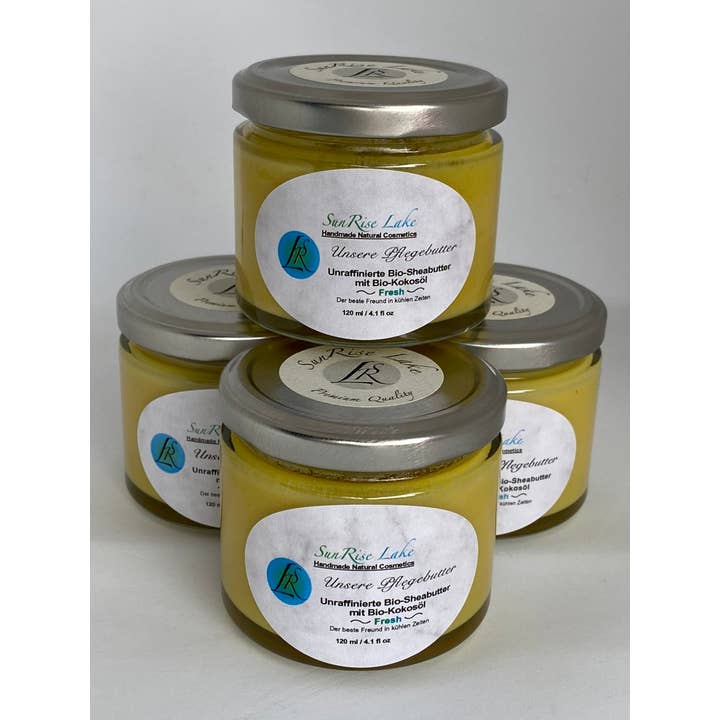 SunRise Lake - Vente Baume/beurre pour le corps - Bio Shea-Kokos Barbados Frais1