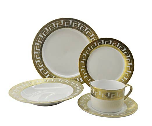 Three Star IM/EX Inc. - Wholesale Dinnerware Set - 40-pc Dinnerware Set - Greek Key2