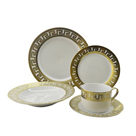 Three Star IM/EX Inc. - Wholesale Dinnerware Set - 40-pc Dinnerware Set - Greek Key2