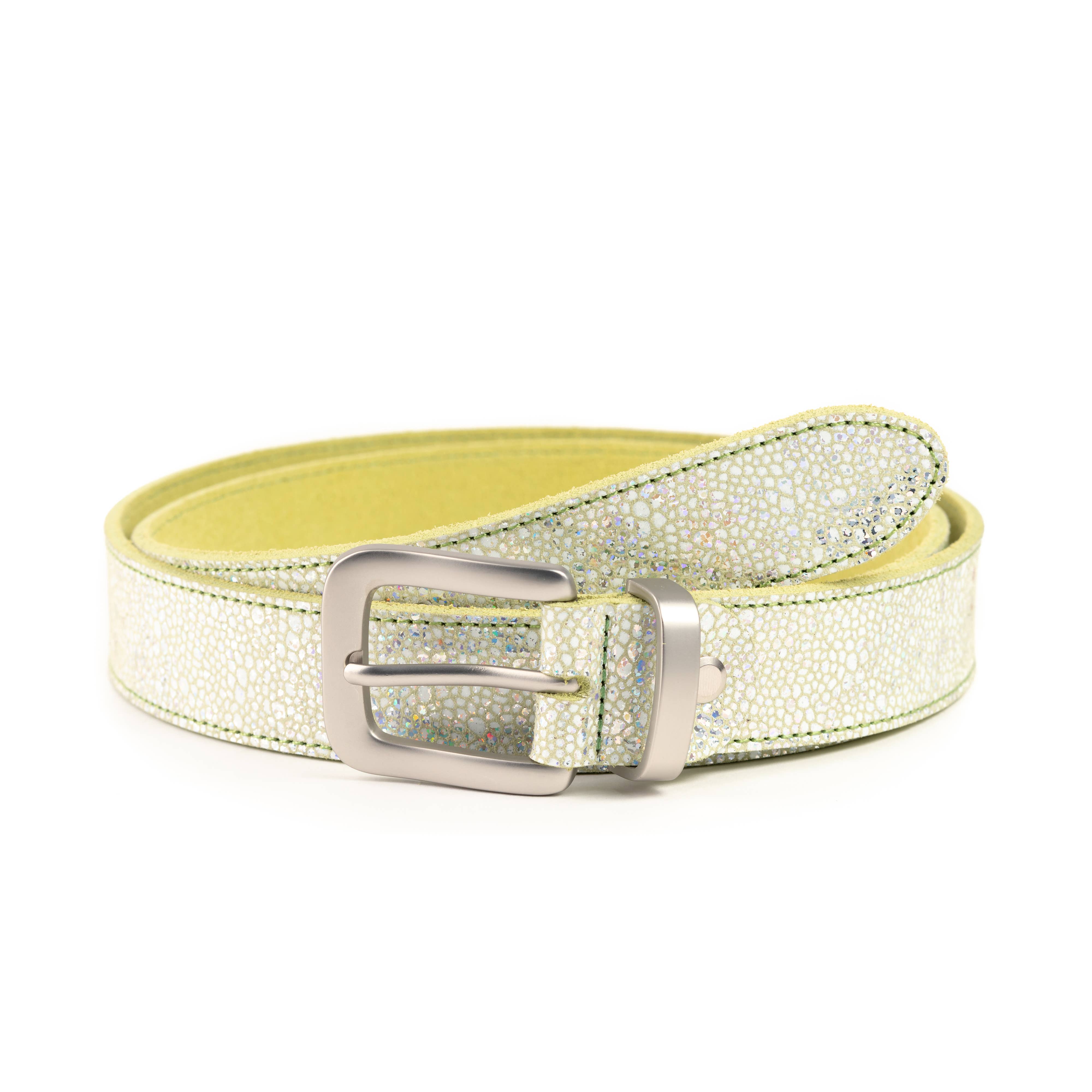 VALTICO - Vente Ceinture – femme - Ceinture en cuir fantaisie au design brillant et créatif3