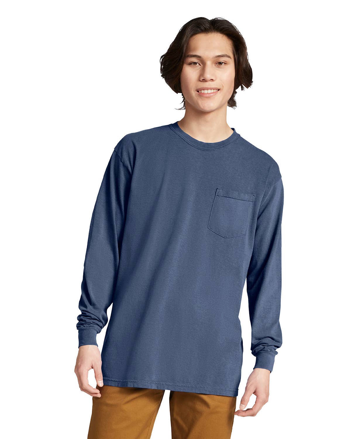 Total Apparel - Wholesale T-Shirt - Men's - Comfort Colors Garment-Dyed Long-Sleeve Pocket T-Shirt C441016