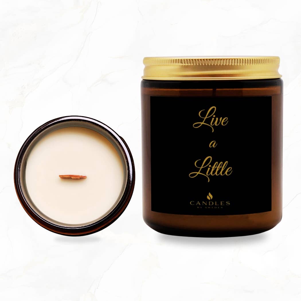 Candles by Swedes - Wholesale Jar/Filled Candle - Pine & Fir after the Rain Scented Soy Candle Wood Wick 8 oz0