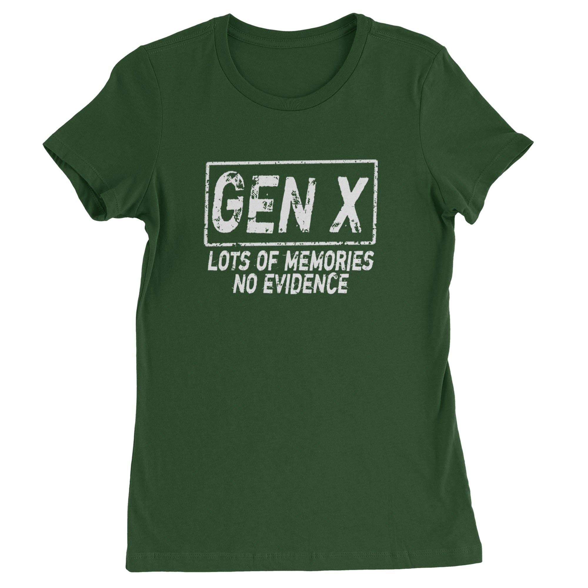 Expression Tees - Wholesale Screen Printed T-Shirt - Women's - Gen X Lots of Memories No Evidence Nostalgia Womens T-shirt1