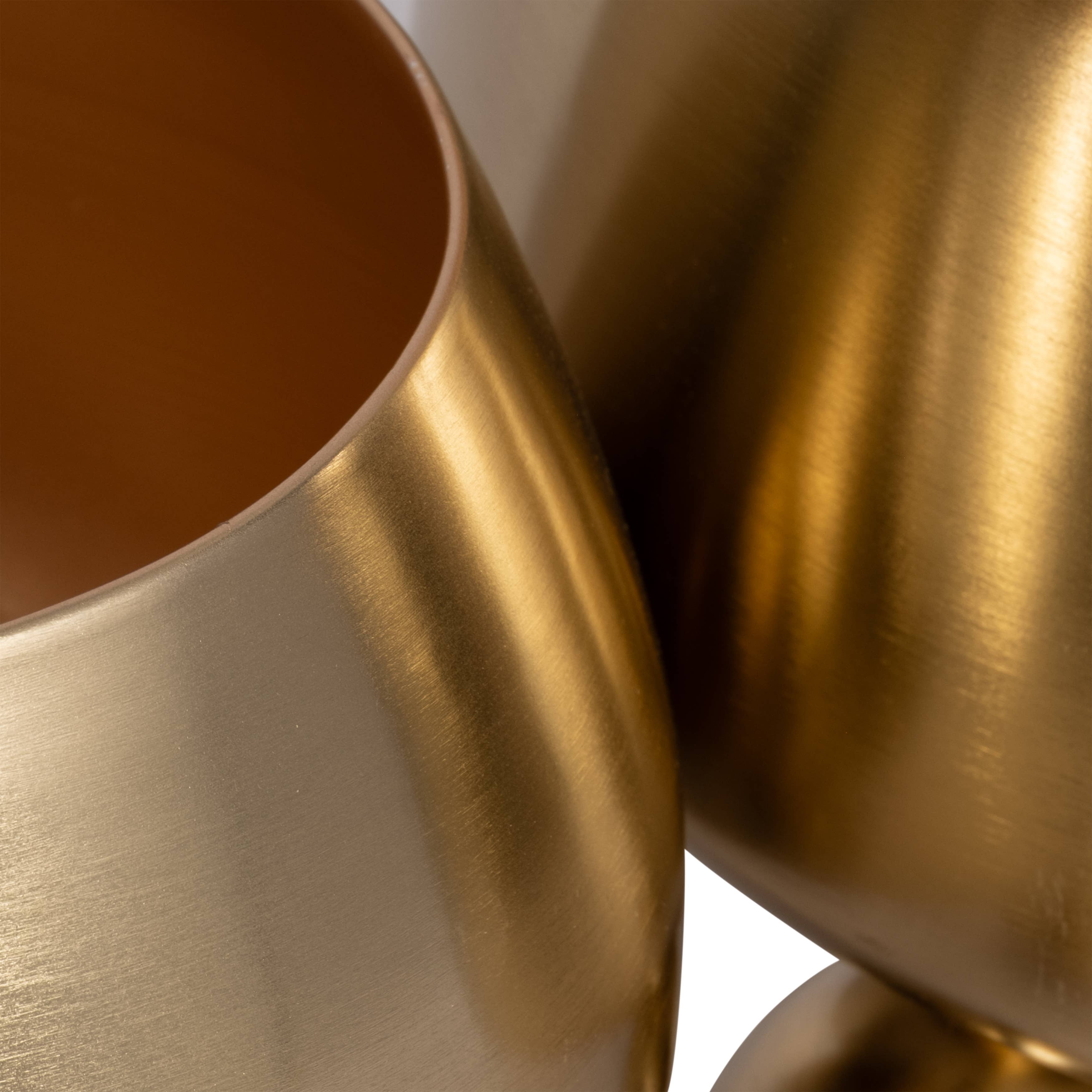 Sagebrook Home - Wholesale Plant Pot - Planters Set of 2 - Gold Metal Round with Ball Feet, 9/11 in8