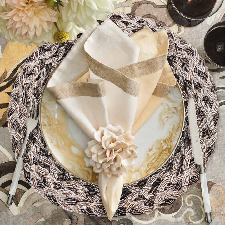 BEIGE BROWN Set of 6 Placemats 15" for wholesale on Faire