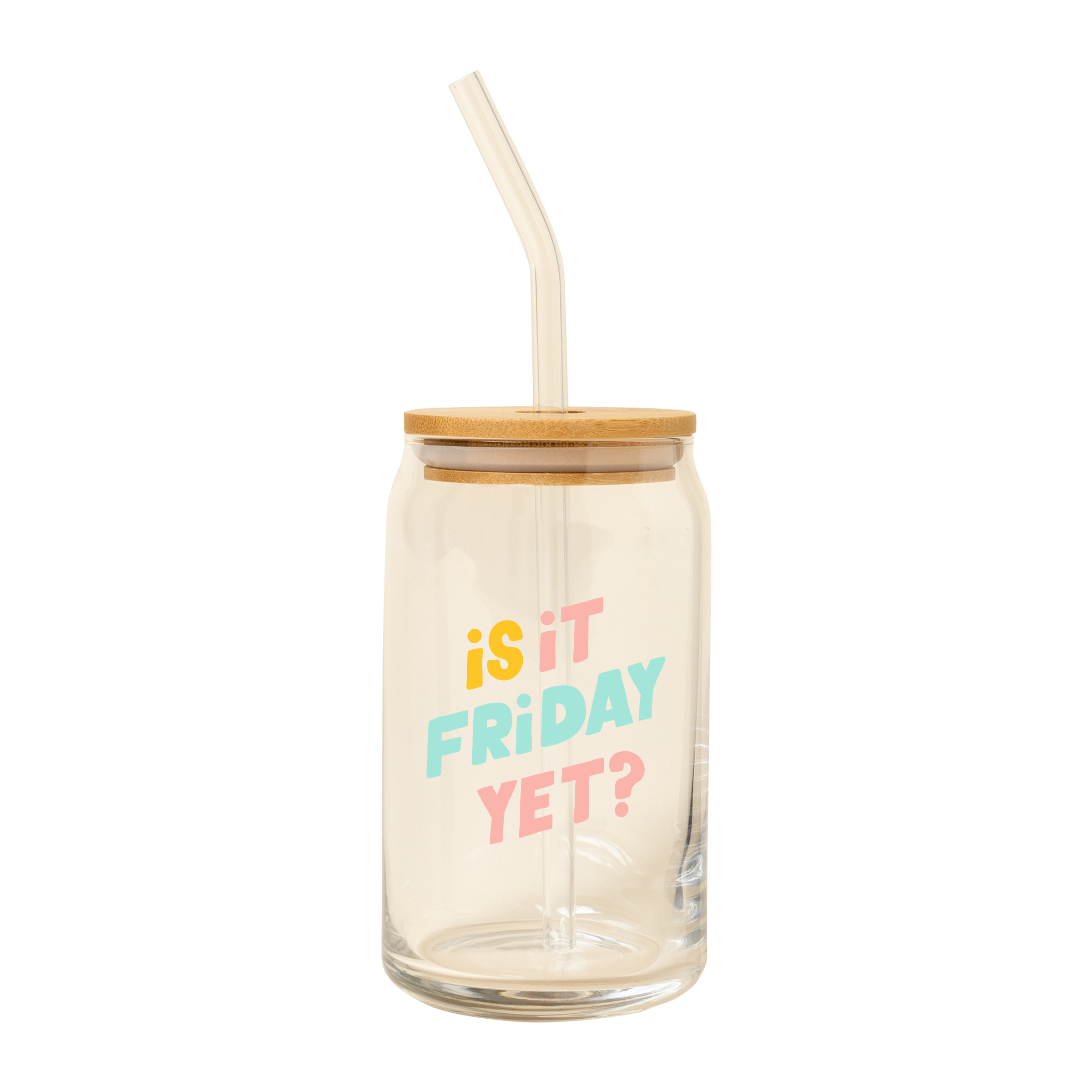 Talking Out of Turn - Wholesale Drinking Glass/Cup - Can Glass w/Lid + Straw (SALE!)10