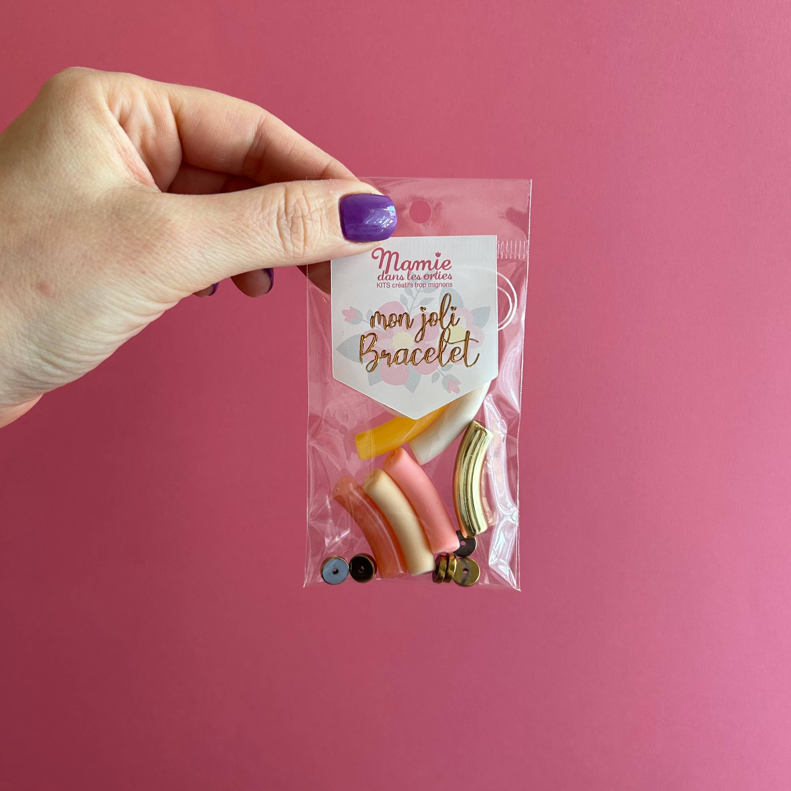 Mamie dans les orties - Wholesale Beaded Bracelet - DIY jewelry kit: Ice cream bangle bracelet1