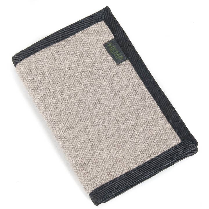 Hempmania - Vente Portefeuille – unisexe - W103-H Trois volets en chanvre à huit compartiments5