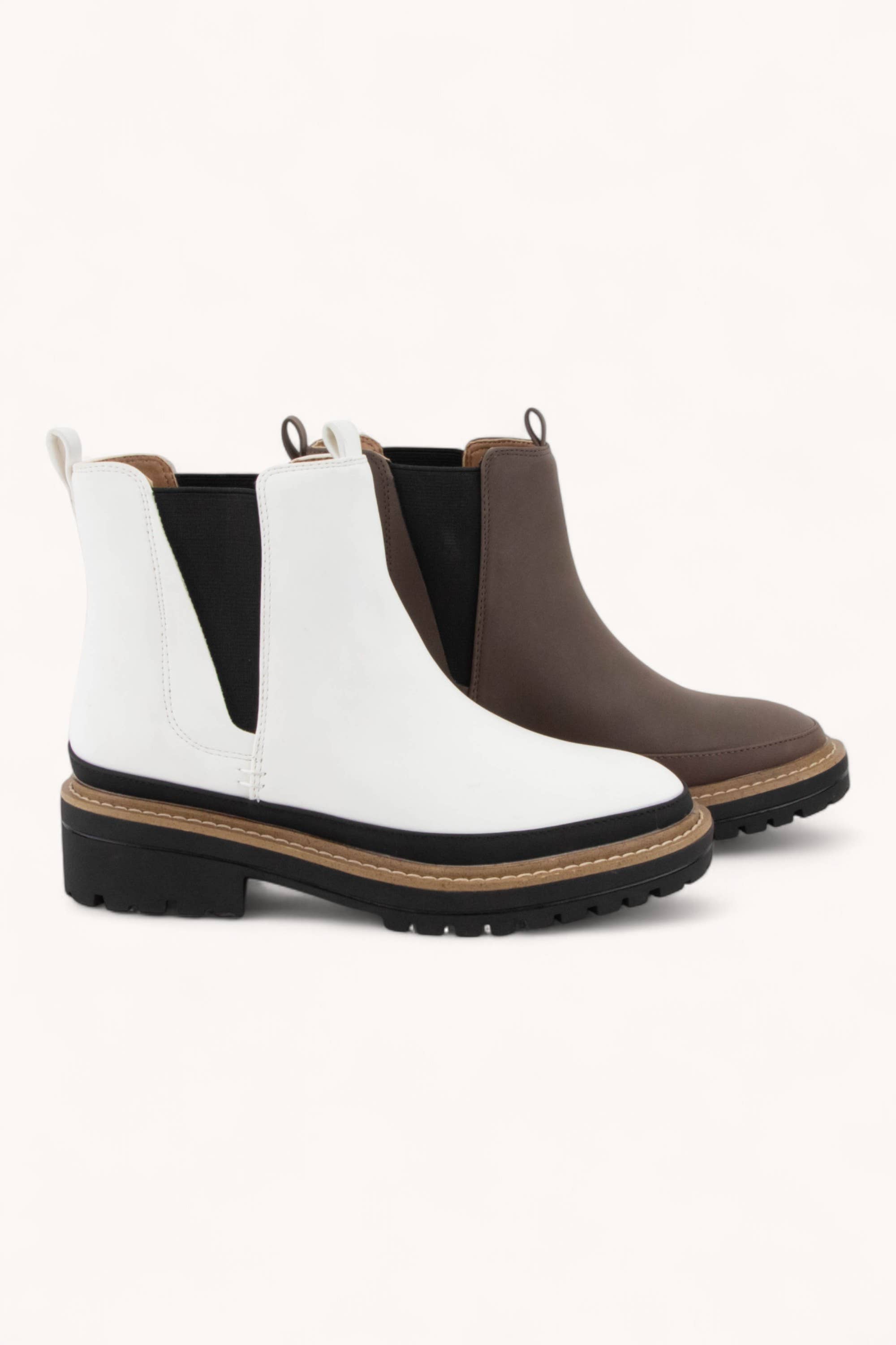 CCOCCI - Wholesale Chelsea Boots - Women's - WEEKLY DEAL CONTRAST WELT SLIP-ON CHELSEA BOOTS1