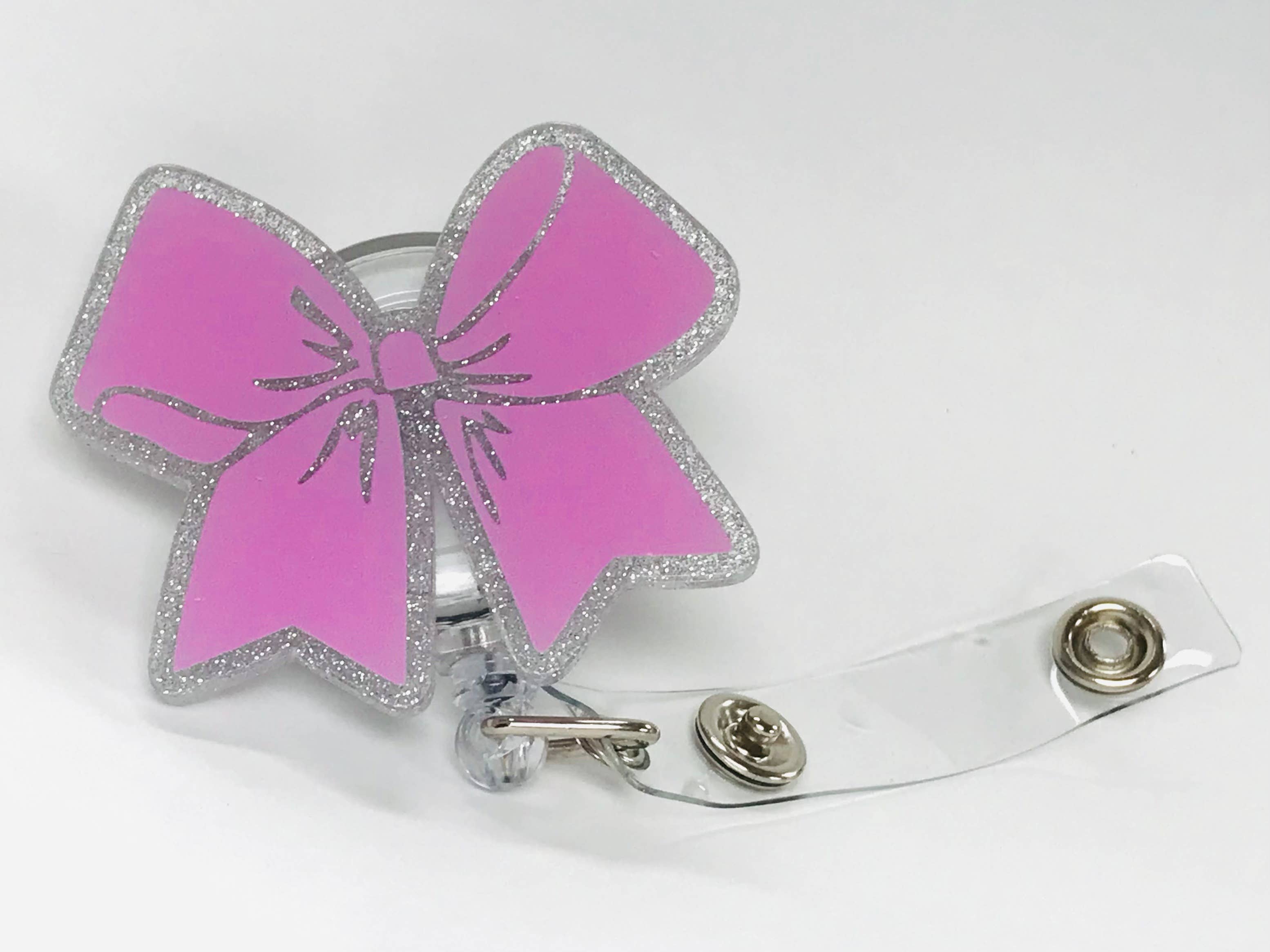 SimpleNGreat - Wholesale Badge Accessory - Women's - Pink Bow | Badge Reel Holder Acrylic0