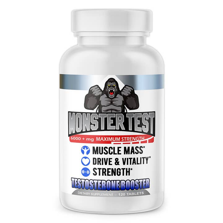 Angry Supplements - Wholesale Oral Supplement/Vitamin - Monster Test Testosterone Booster for Men, 6,000+ mg