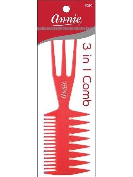 Annie 3 In 1 Comb S Asst Color for wholesale by Hair Konection Corporation