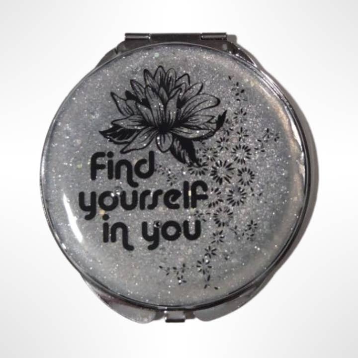 Compact mirror for wholesale by Blue Bourbon Designs