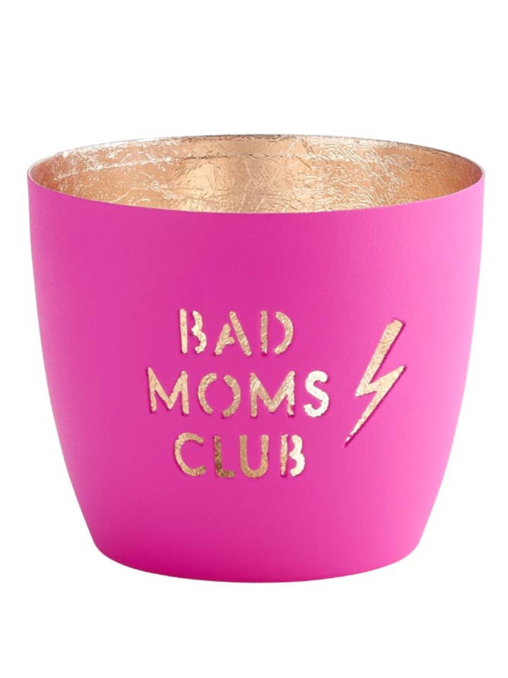 Pink candle holder Bad moms club for wholesale by Les Vilaines Filles