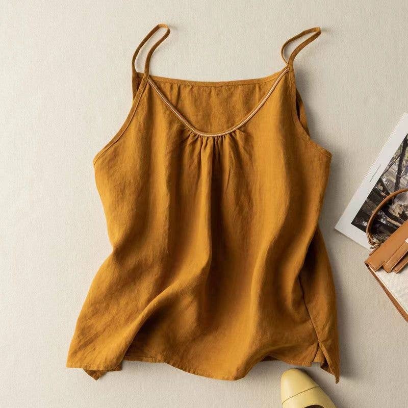Hope & Sunshine - Wholesale Tank Top - Women's - Cotton Linen Camisole Tank Top15