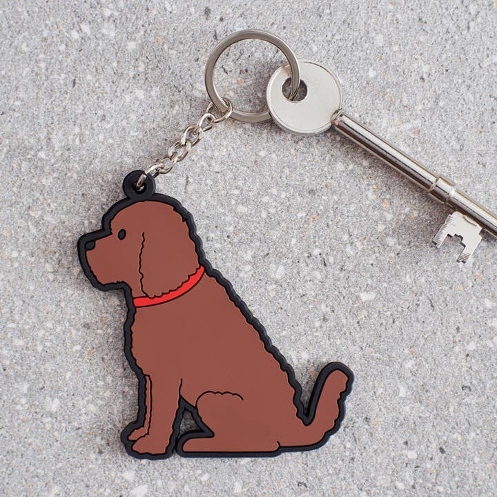 Keyring - Cockapoo / Labradoodle (Chocolate) for wholesale by Sweet William Designs