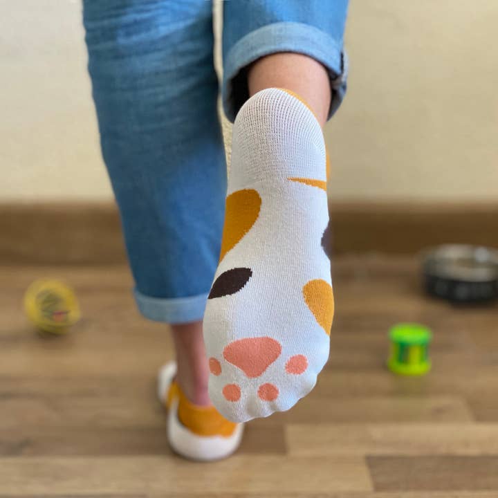 Designer Souvenirs – wholesale Strumpor - Unisex – ”VARA EN KATT” ORANGE KATTSTRUMPOR