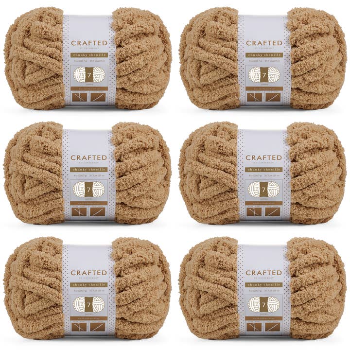 Crafted by Catherine - Wholesale Yarn - Chunky Chenill Yarn | 8oz/227g | Jumbo #7 | Pack of 62