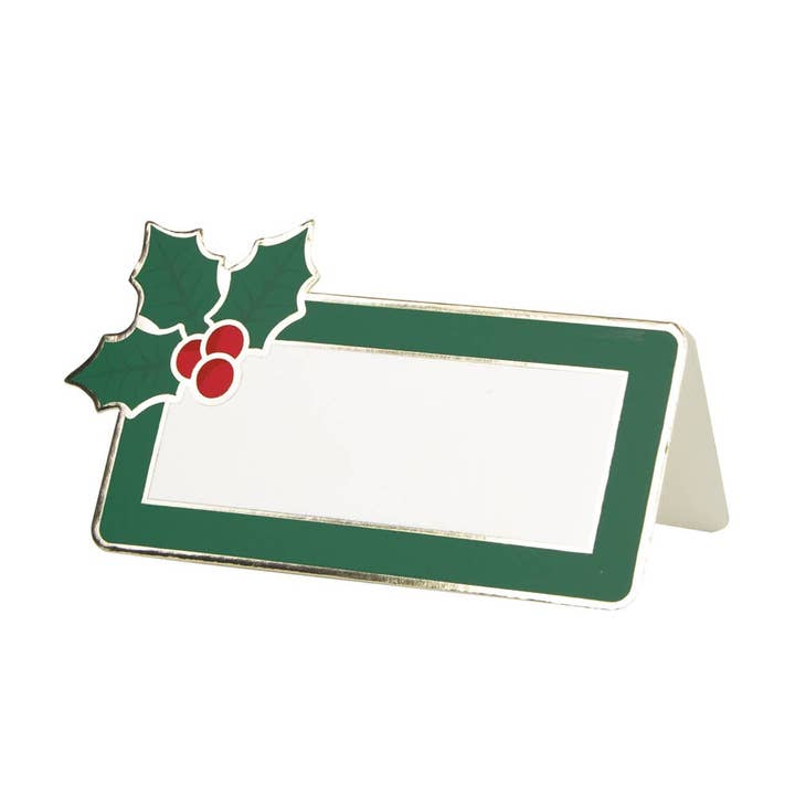 CHRISTMAS HOLLY PLACE MARKER X 8PCS for wholesale by Tim&Puce Factory