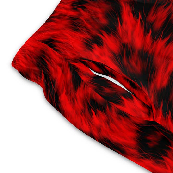 King Killers - Wholesale Boardshort - Heren - Rode zwembroek met luipaardprint en halfhoge snit