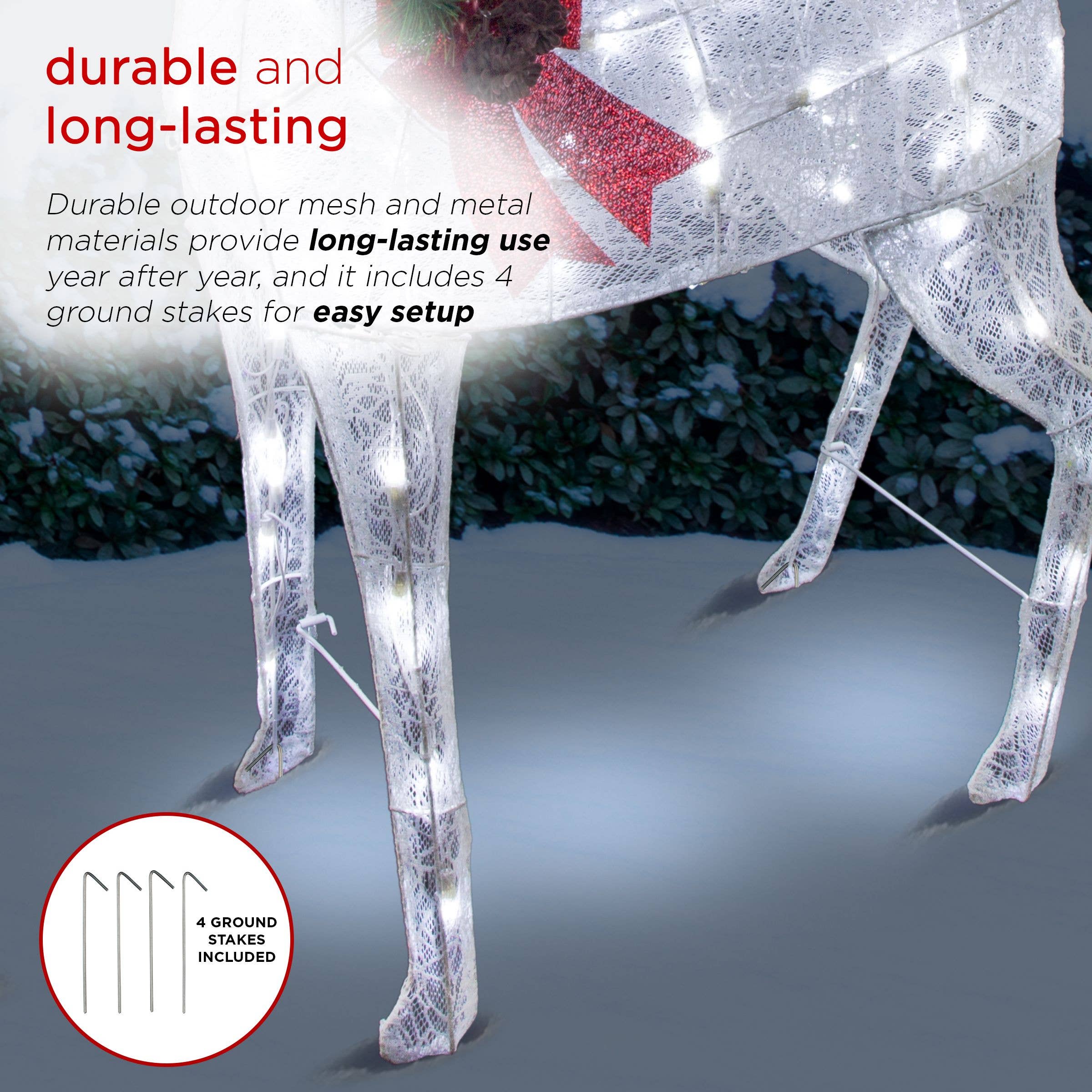 Alpine Corporation - Wholesale Christmas Decoration - Alpine Solar Peppermint Candy Stake w/ LED Lights - Set of 25