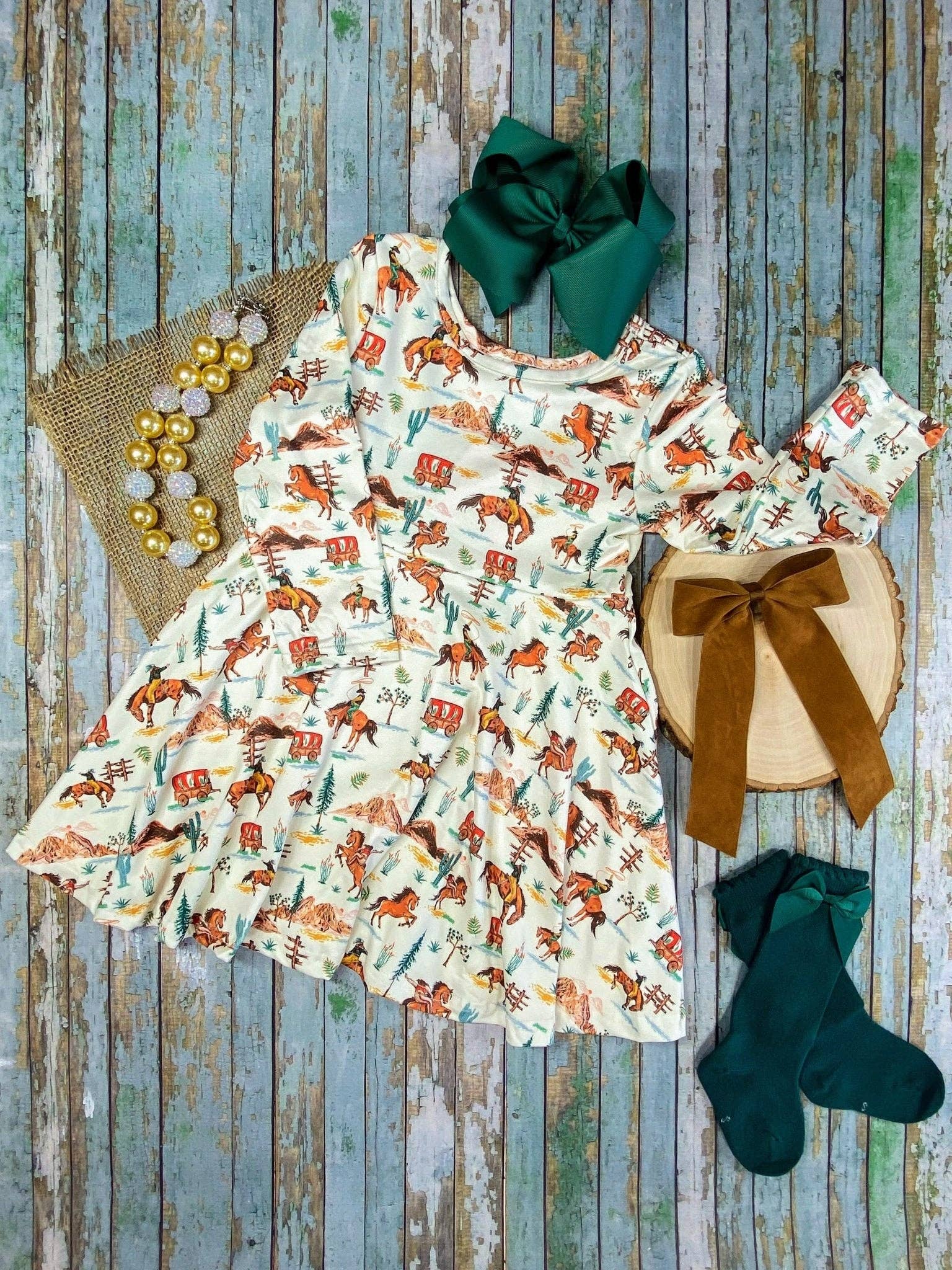 The Hair Bow Company - Vente Robe – enfant - Rêver de la robe tourbillon de rodéo0