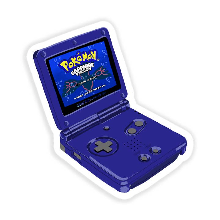 Sticker Nostalgia Hoenn Adventure Blue for wholesale by Copper & Print