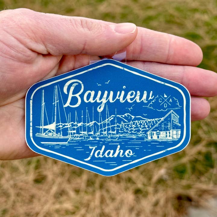 Bayview Idaho Blue Sticker for wholesale by IdaWholesale