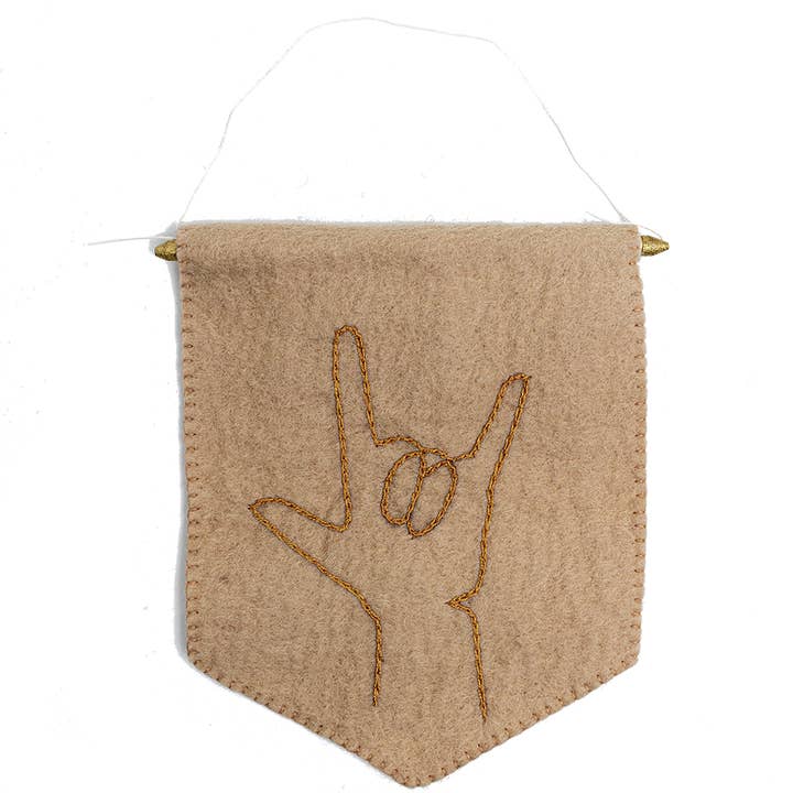 Felt I Love You Banner Vlag voor wholesale door Global Goods Partners