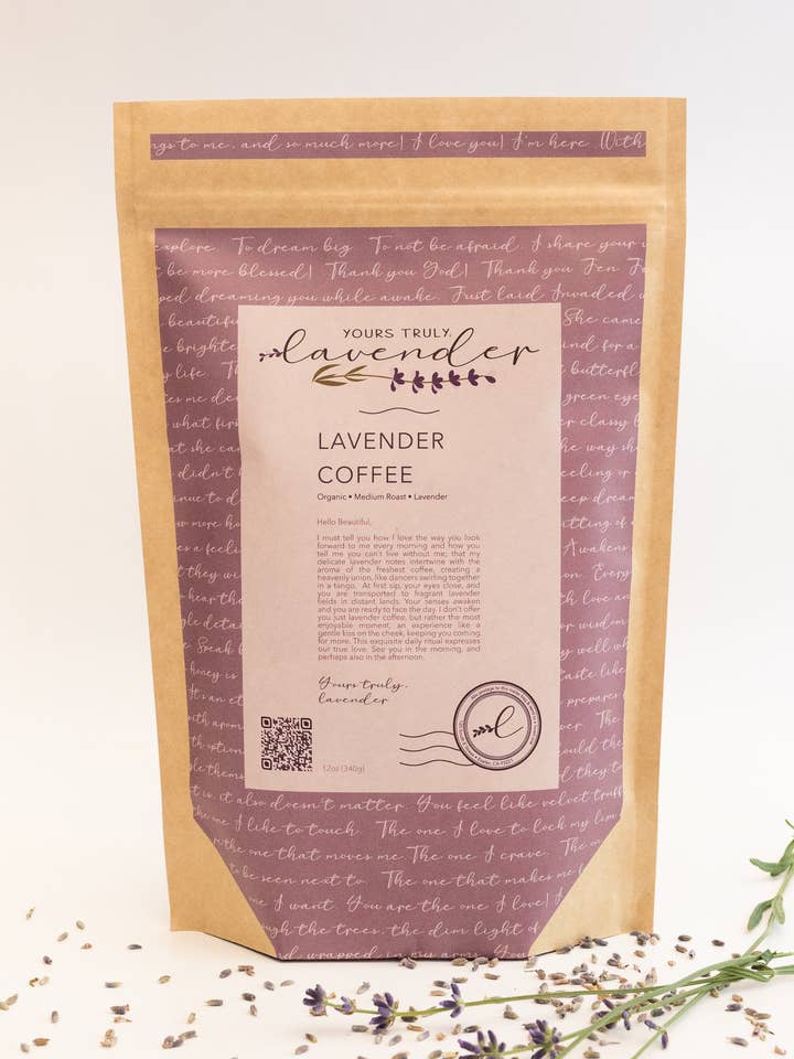 Café à la lavande, sachet expédiable de 12 oz pour la vente par Yours Truly Lavender