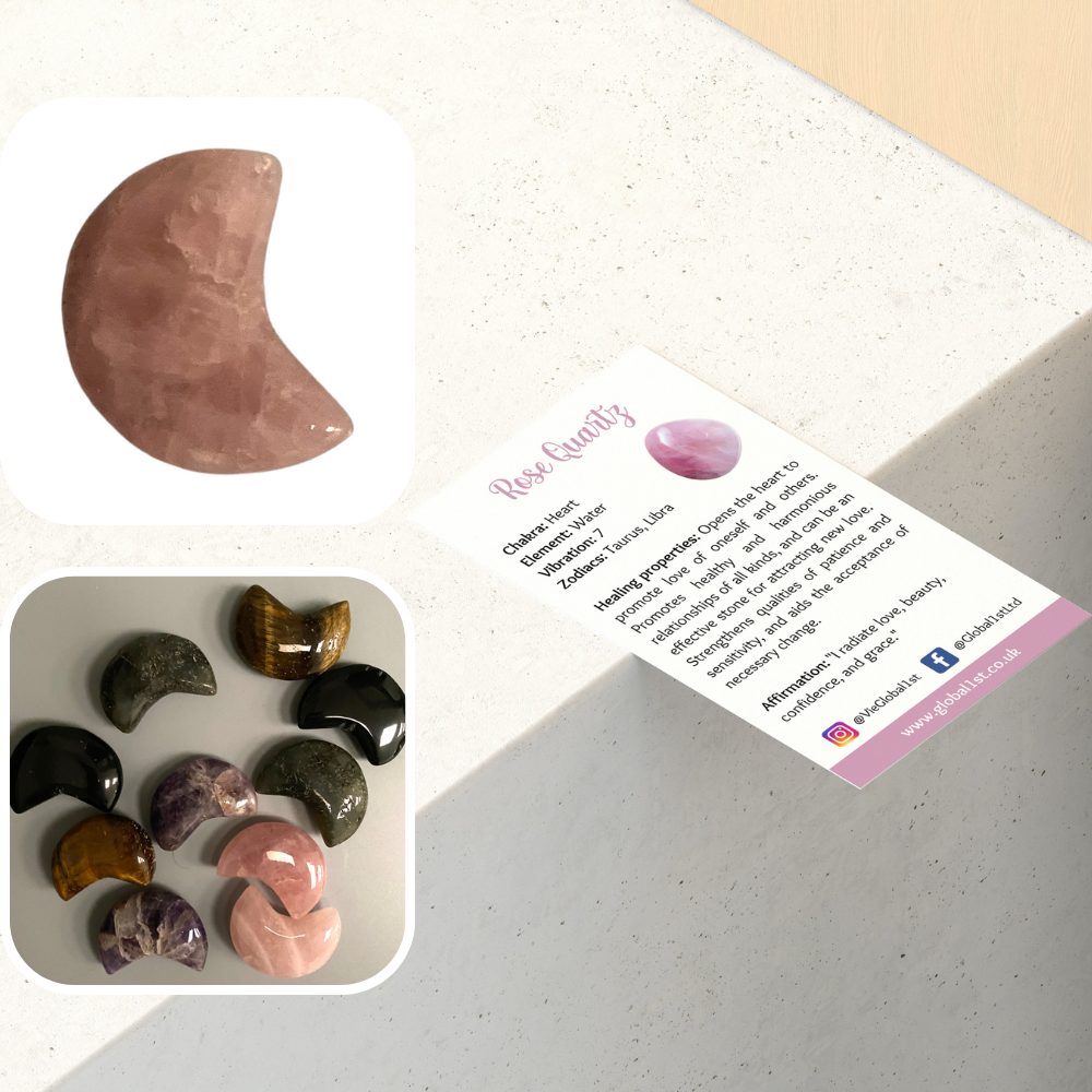 VIE – wholesale Spiritual stone/crystal – Crescent Moon Crystal, 3x2cm8