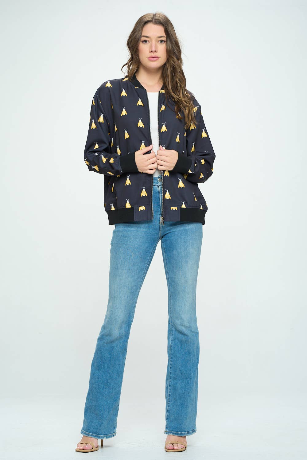 SM WARDROBE - Vendita all'ingrosso Bomber - Donna - GIUBBOTTO BOMBER BEE ALL OVER1