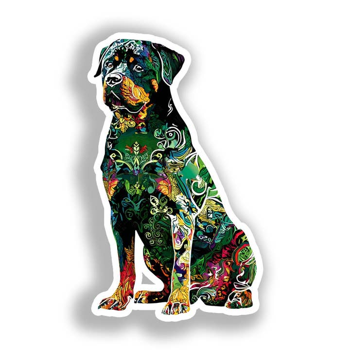 Pegatina de Perro Rottweiler # A018279 para venta al por mayor de Yoonek Graphics