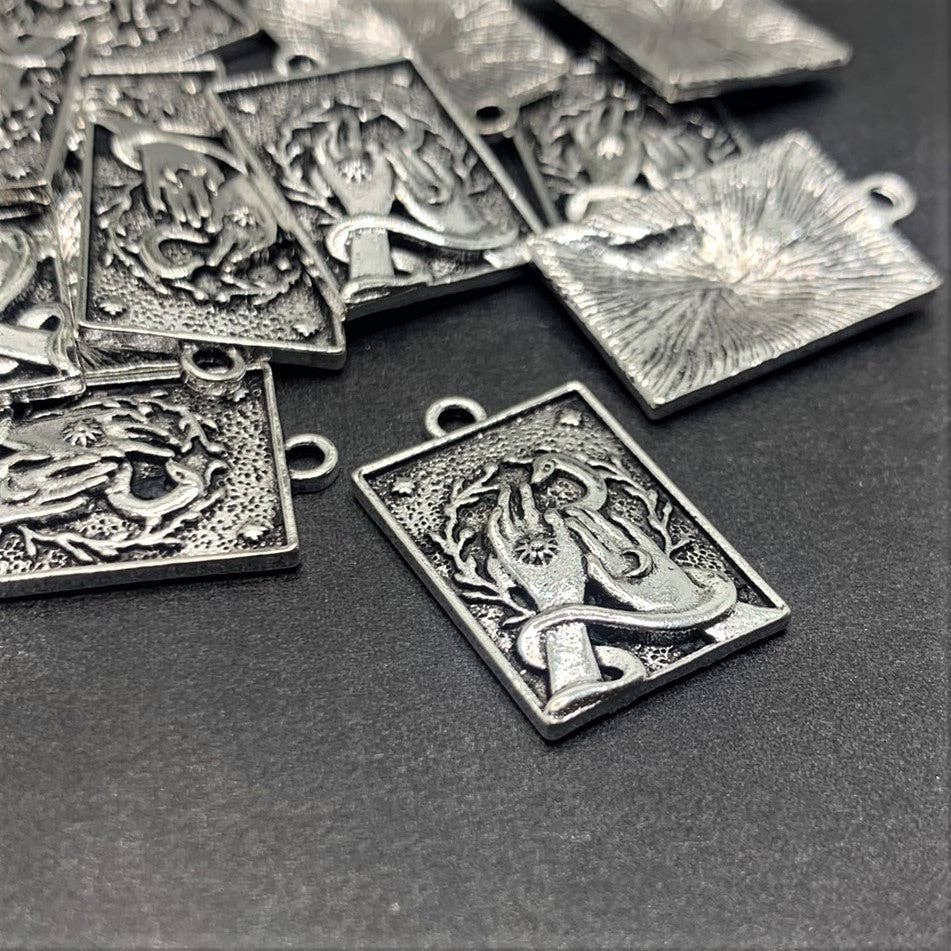 Guerrilla Charm - Wholesale Individual Charm/Pendant - Antique Silver Witchy Hecate Pendant, 15x23mm7