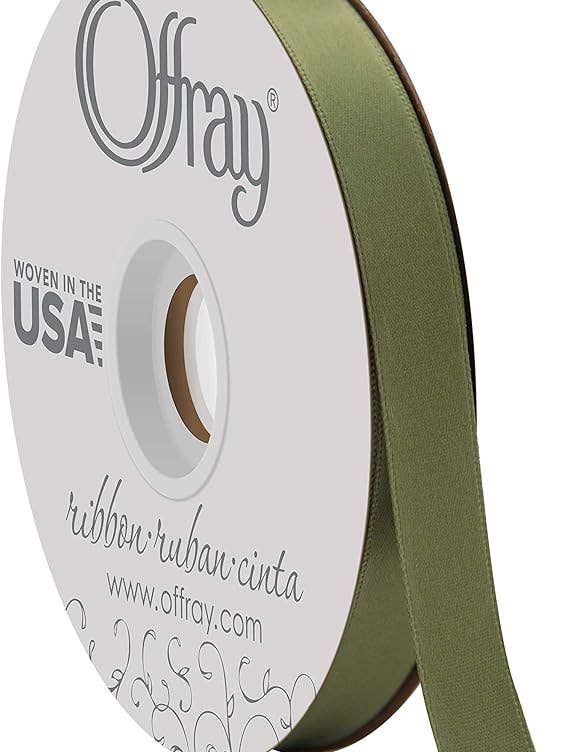 Double-Face Satin Moss 5/8" x 50 Yards for wholesale by Berwick Offray Ribbon
