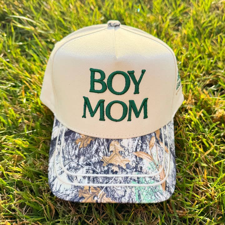 Poppy & Pine - Wholesale Trucker hat – Women’s - Boy Mom Camo Hat0